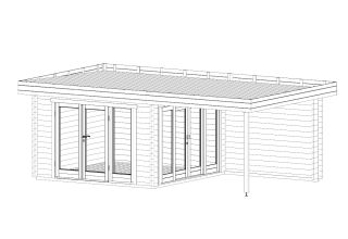 De Hoeve Tuinkamer met veranda Beek | 6.7 x 4 m