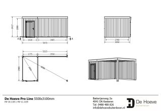 De Hoeve Tuinhuis Palermo | 550x300cm 