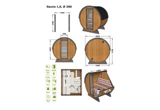 De Hoeve Vatsauna LOO Klassiek | Ø 200 x 160 cm