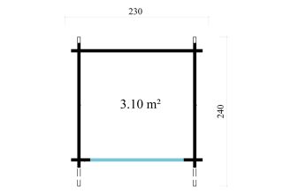 De Hoeve schuur / berging Eemdijk 44mm A | 2 x 2 m