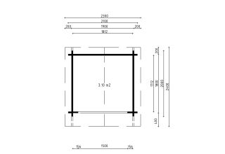 De Hoeve schuur / berging Eemdijk 44mm A | 2 x 2 m