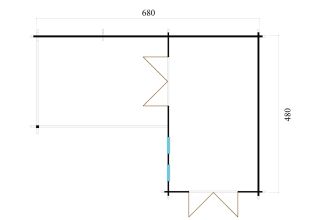 De Hoeve luxe tuinbijgebouw Ezinge 70 | 6,8 x 4,8 m 70 mm