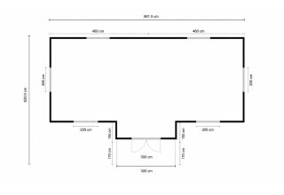 De Hoeve Maatwerk Blokhut Beaumont 900x590cm