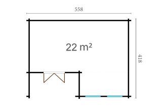 Houten Tuinhuis kantoor Gennep 44 | 5,6 m x 4,2 m