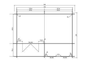 Houten Tuinhuis kantoor Gennep 44 | 5,6 m x 4,2 m