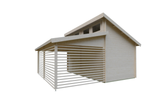 De Hoeve Garage Met Carport Terwolde 44 | 627cm x 548cm