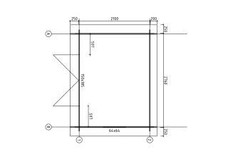 De Hoeve Blokhut Houten 2E | 210cm x 270cm