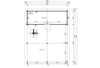 De Hoeve Carport met Berging Hoogeveen 44 | 6,38 x 8 m
