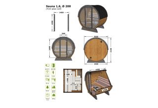De Hoeve Sauna Oosterhout Met Volle Maan Glas | 200 x 160 cm