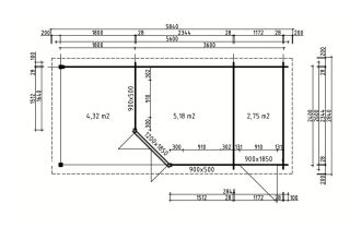 De Hoeve Blokhut Stolwijk 2E| 560x260cm