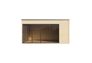 De Hoeve tuinhuis met twee open zijden Lisse ALU 44 F | 5.2 x 5.2m