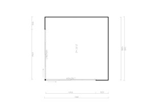 De Hoeve tuinhuis met twee open zijden Lisse ALU 44 F | 5.2 x 5.2m