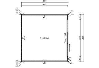 De Hoeve Tuinkamer  Borne ALU 44 A | 3.8 x 3.8 m