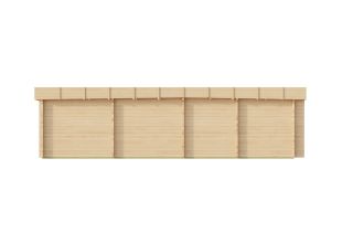 De Hoeve tuinhuis met saunacabine model Rijen ALU 70 | 10,6 x 5,9 m