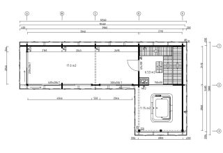 De Hoeve tuinhuis met saunacabine model Rijen ALU 70 | 10,6 x 5,9 m