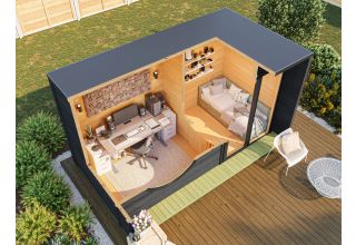 De Hoeve Tuinkantoor Den Haag 70 M (zwart) | 452cm x 222cm