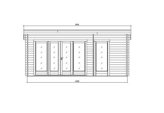 De Hoeve 3-kamer houten hut Ritthem 44 | 6,3 m x 4,1 m
