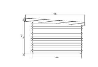 De Hoeve 3-kamer houten hut Ritthem 44 | 6,3 m x 4,1 m