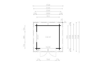 De Hoeve Tuinhuis Aagtekerke 44 A | 260 x 260 cm