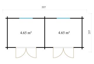 De Hoeve Tuinhuis Aagtekerke 44 B | 560 x 260 cm