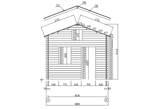 De Hoeve Tuinhuis Leusden 70 B | 368cm x 398cm 