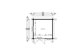 De Hoeve Tuinkantoor Hengelo 70 A | 278cm x 278cm