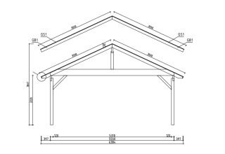 De Hoeve Carport Heenvliet XL | 555cm x 512cm