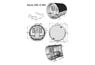 De Hoeve VAT SAUNA Frey | Ø 200 cm x 250 cm