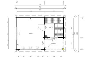 De Hoeve Saunacabine Model Jelling 70 | 5,6 x 3,9 m