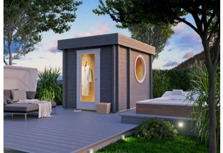 De Hoeve Tuin Sauna Hoogvliet 70 mm|335 x 239cm