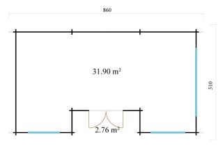 De Hoeve blokhut Haaften 44 | 8.6 x 5.1 m