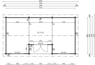 De Hoeve Tuinkamer Wapse 44 | 775cm x 395cm