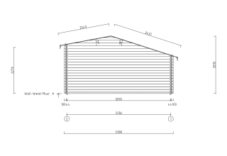 De Hoeve Houten Carport/Garage Zwaag 44 | 578cm x 518cm