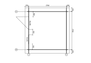 De Hoeve tuinhuis enkele deur Schalkhaar 3B | 2,7 x 2,7 m