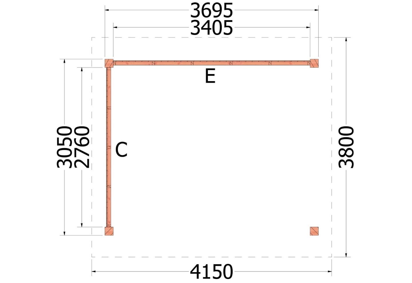 Trendhout Buitenverblijf Zadeldak XL 52.1131