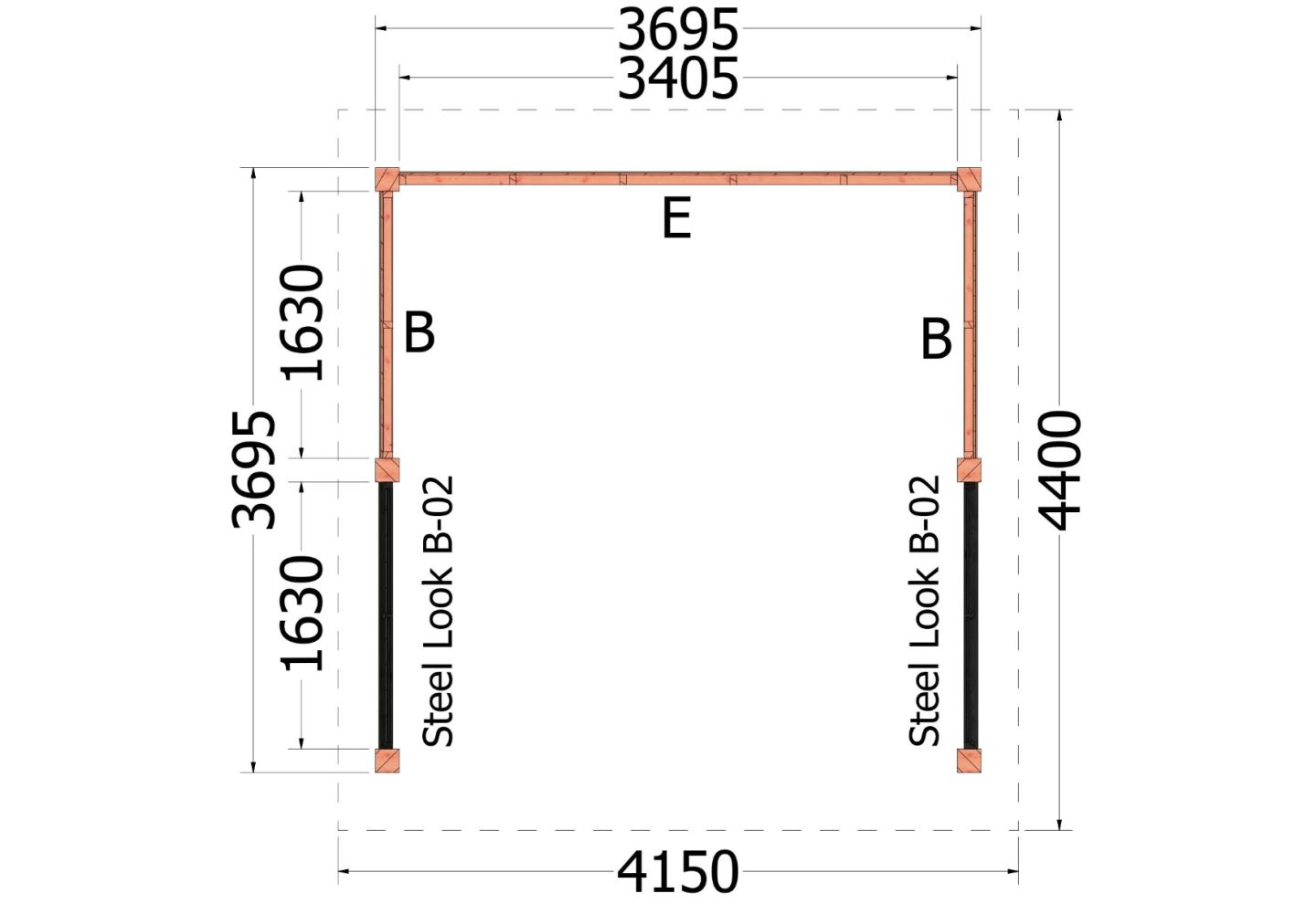 Trendhout Buitenverblijf Zadeldak XL 52.1133