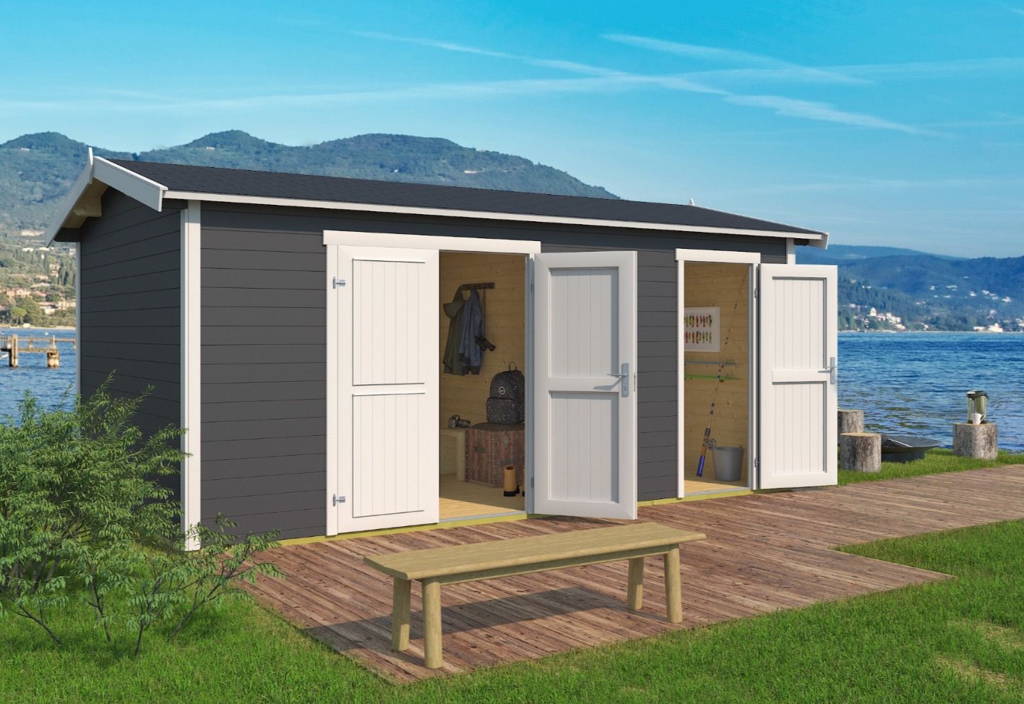 Lasita Maja Blokhut Tuvalu XL Carbongrey