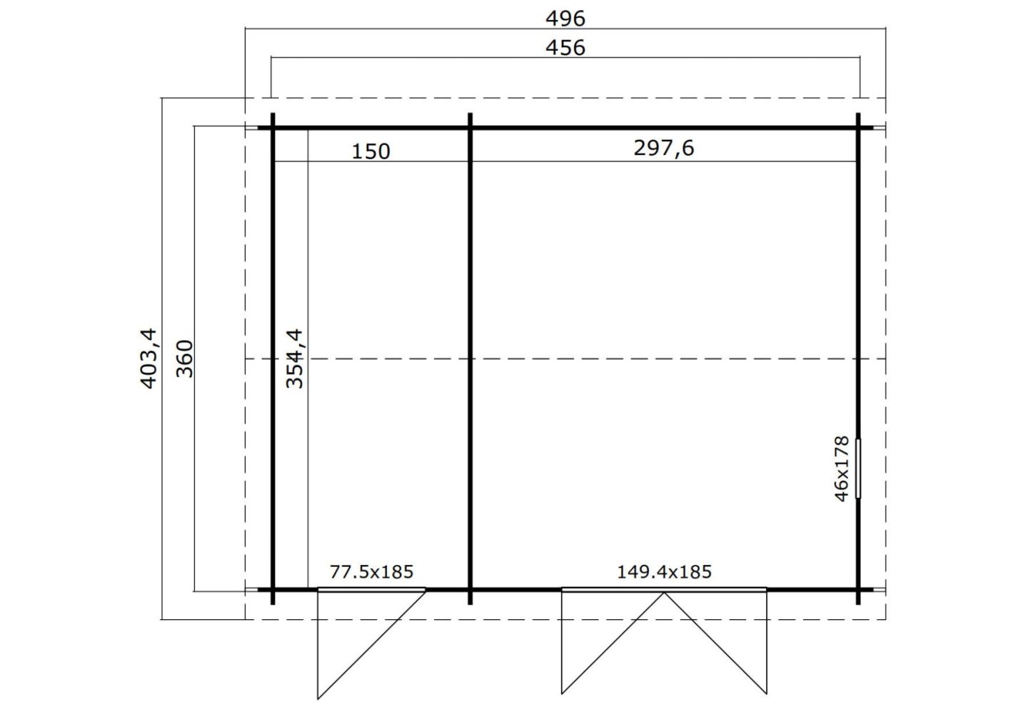 Lasita Maja Blokhut Carroz 2 Lightgrey