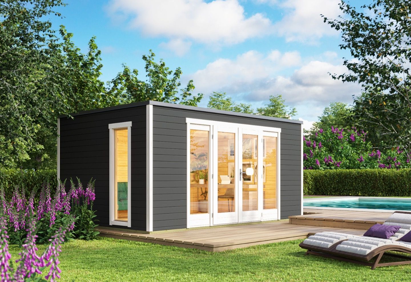 Lasita Maja Tuinhuis Palermo 2 Carbongrey