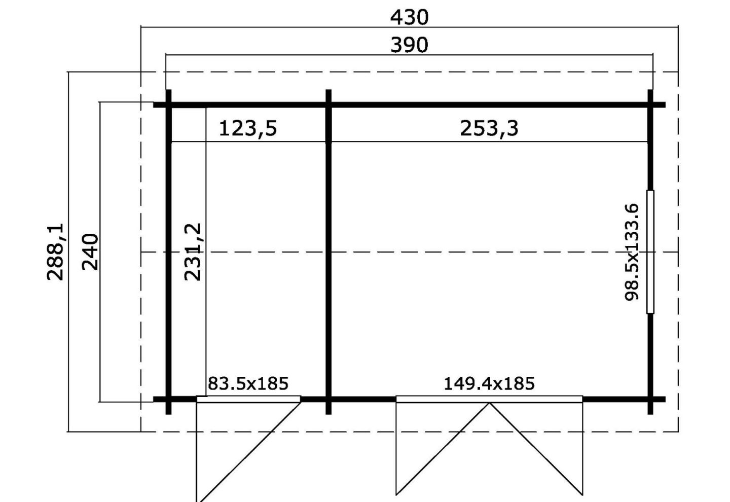 Lasita Maja Blokhut Wrexham 1 Lightgrey