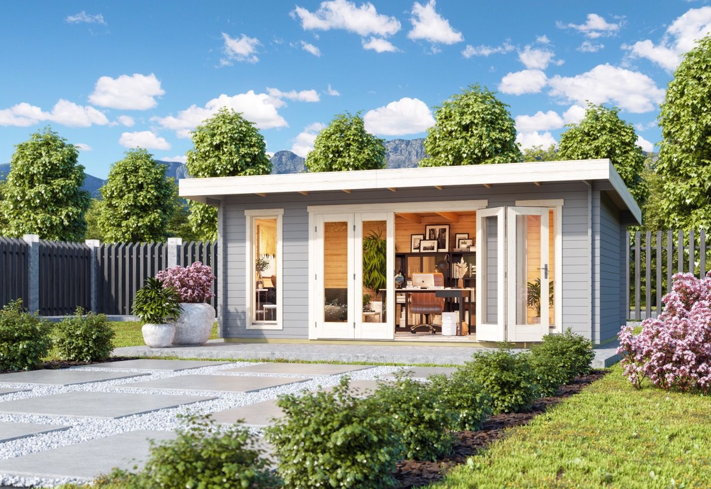 Lasita Maja Blokhut Sussex 2 Lightgrey