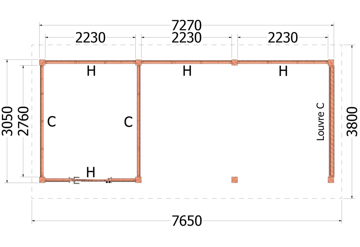 Trendhout Buitenverblijf Zadeldak XL 52.1156