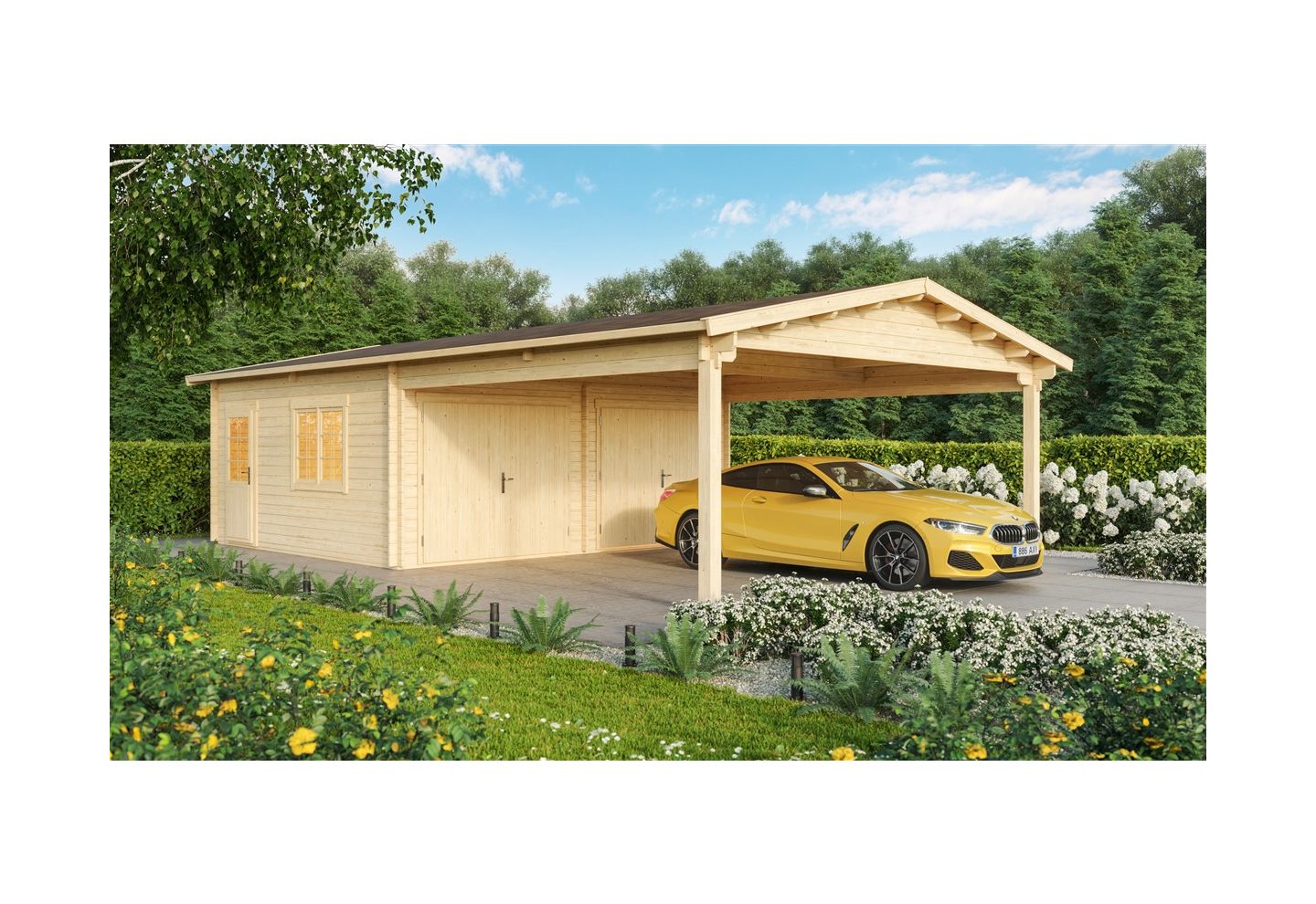 De Hoeve Dubbele garage/carport Askim 44 |1020cm x 575cm 