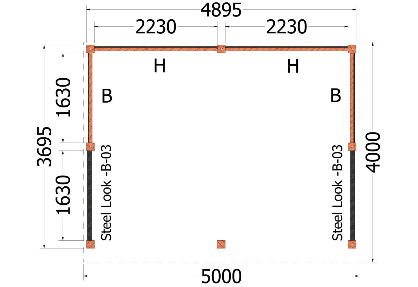 Trendhout Buitenverblijf Refter XL 52.1048