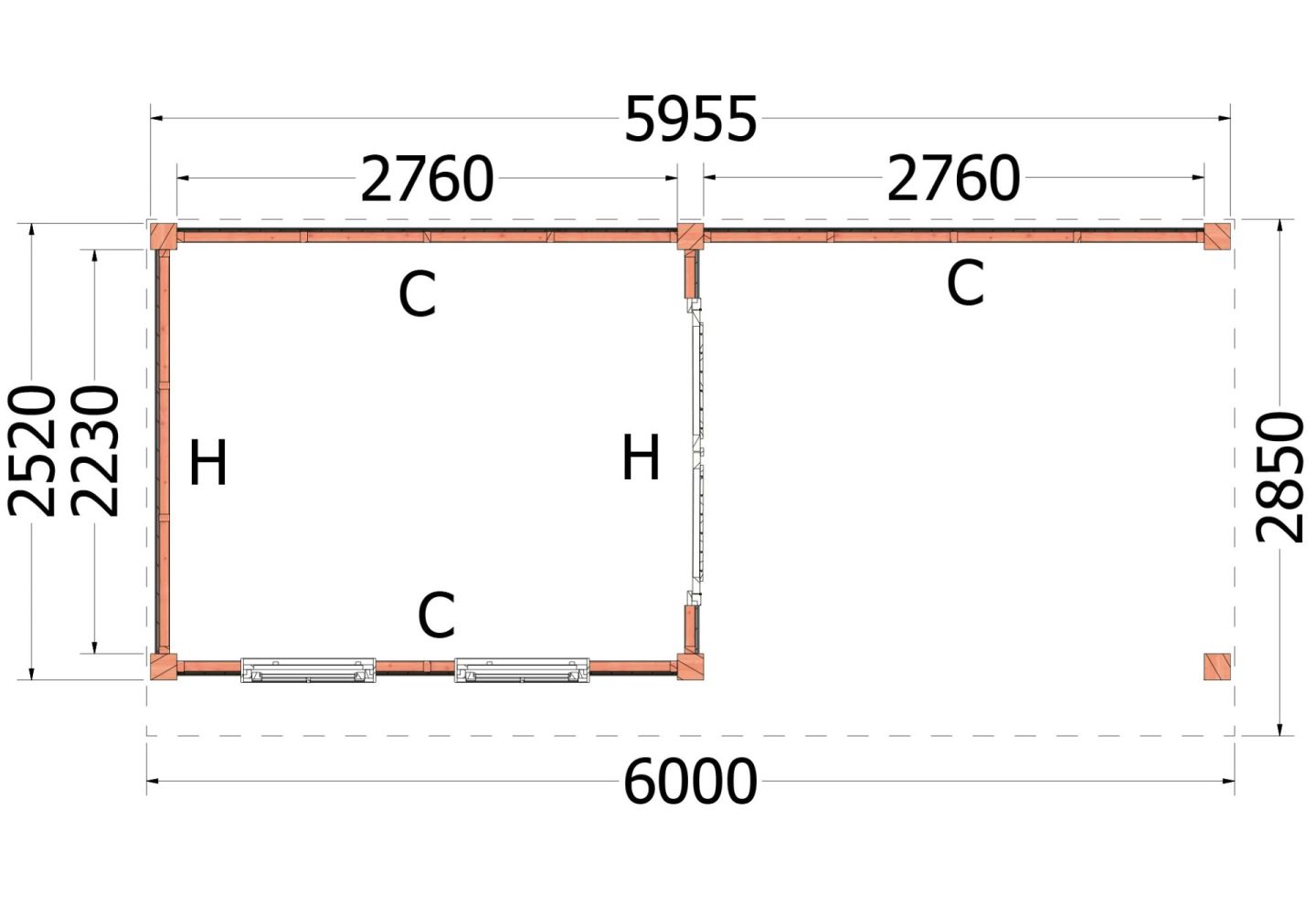 Trendhout Buitenverblijf Refter XL 52.1052