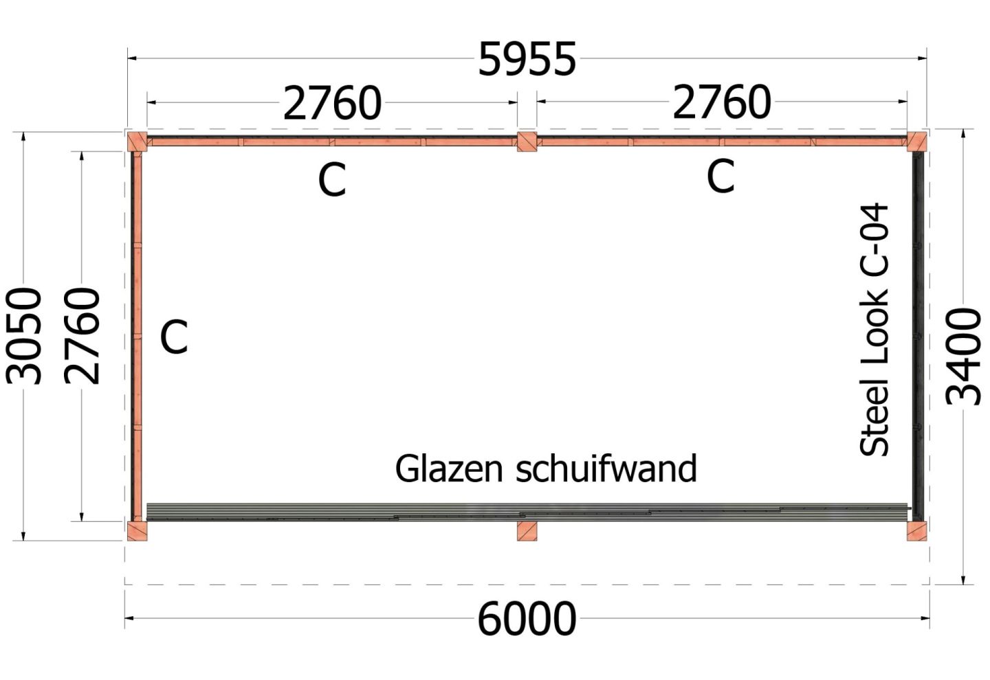 Trendhout Buitenverblijf Refter XL 52.1056