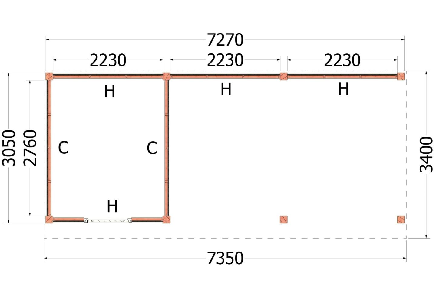 Trendhout Buitenverblijf Refter XL 52.1069
