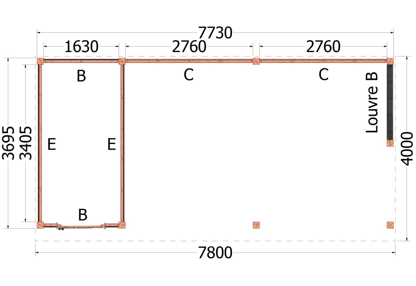 Trendhout Buitenverblijf Refter XL 52.1072