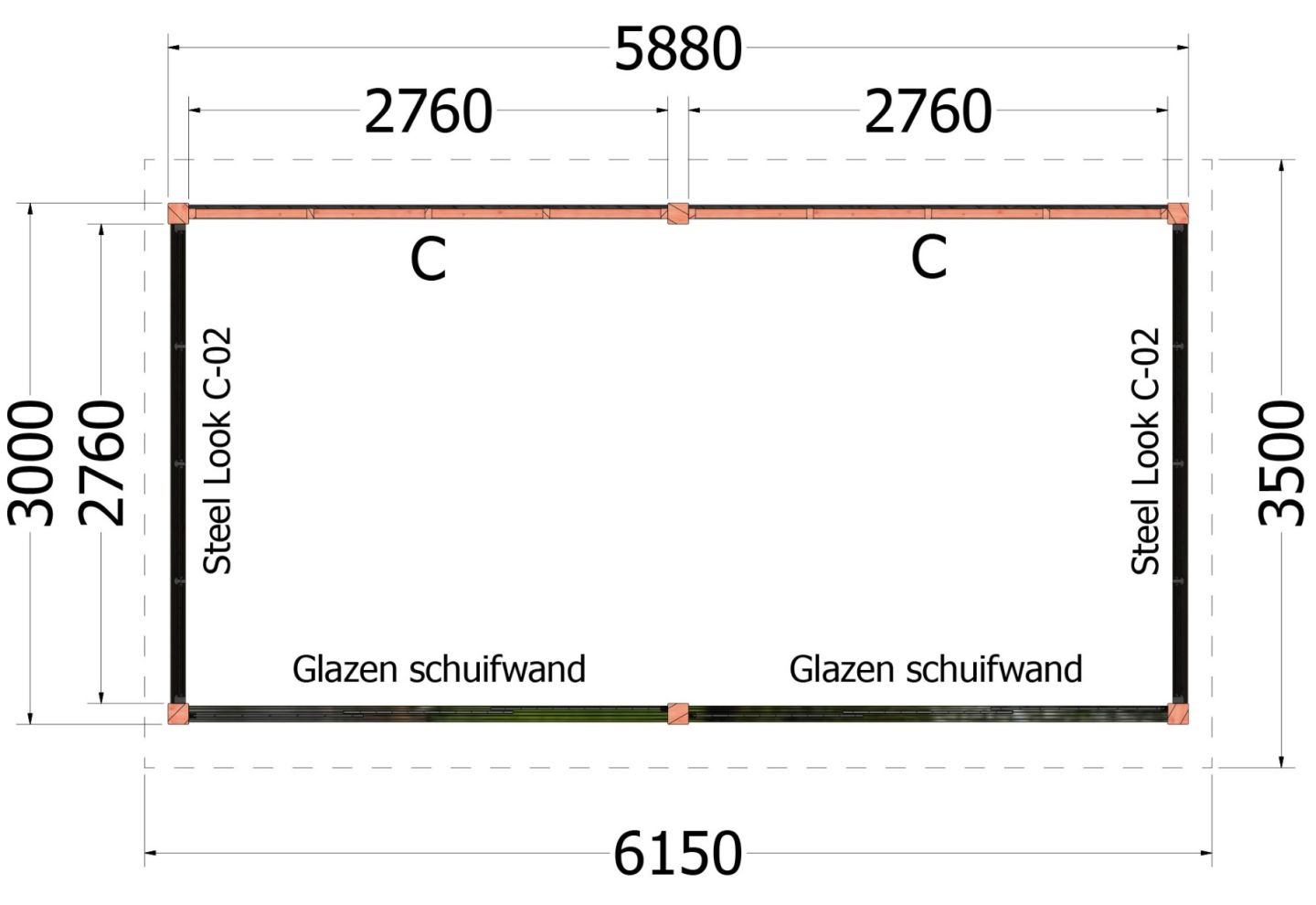 Trendhout Zadeldak Betula 52.1243