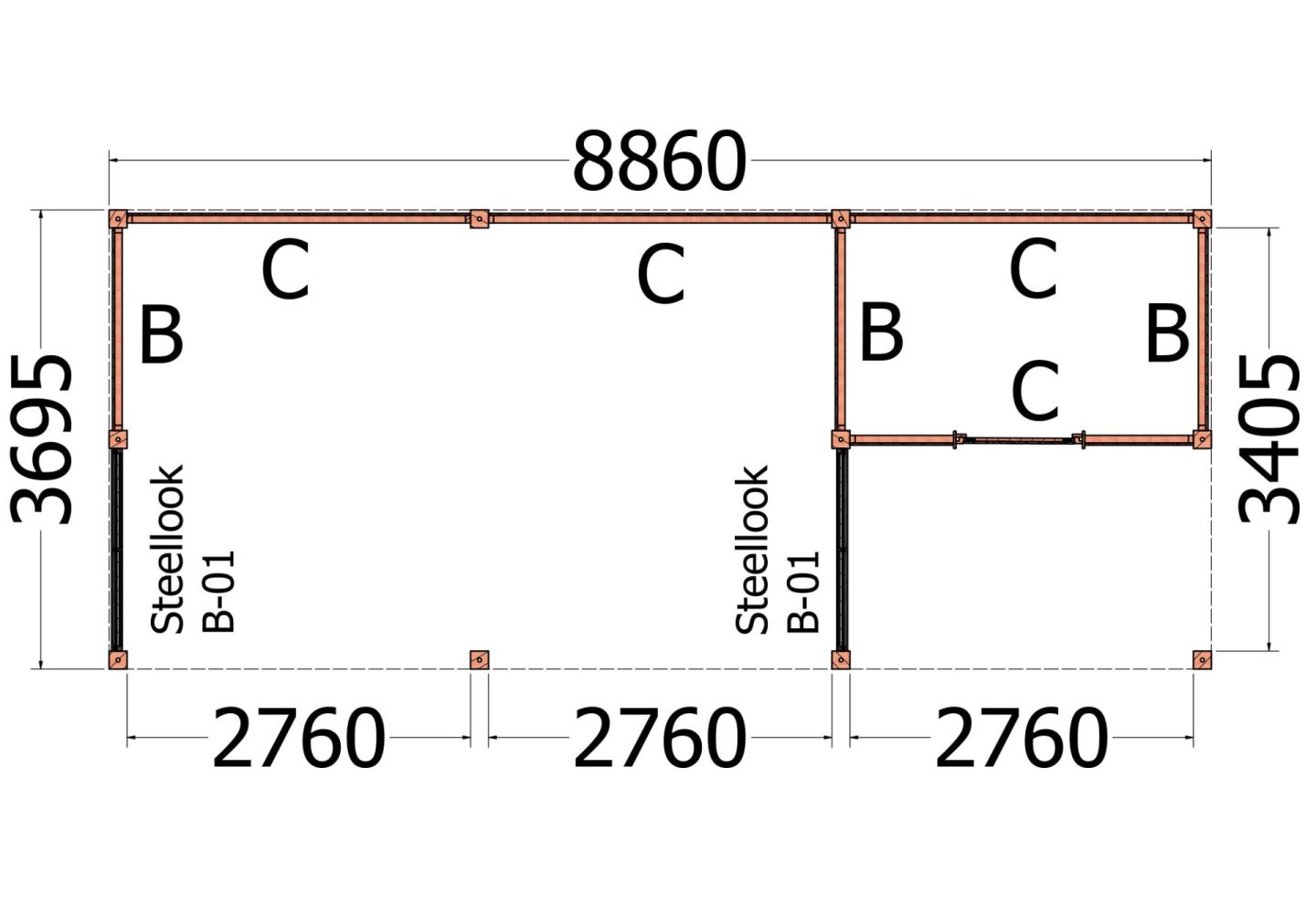Trendhout Buitenverblijf Palermo 52.2052